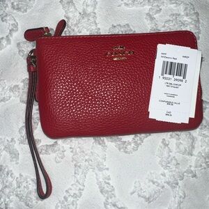 NWT Red Coach wristlet
